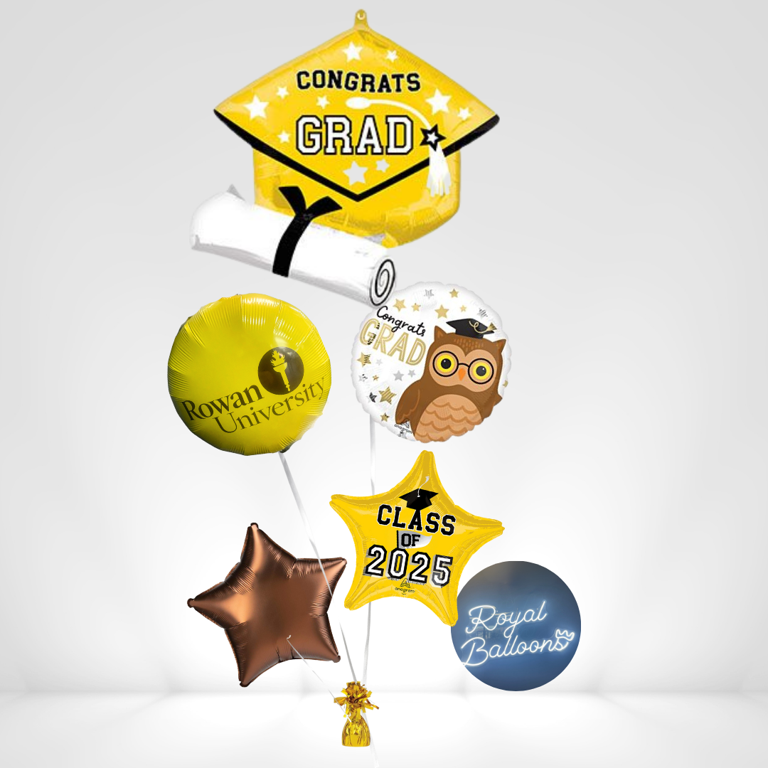 Rowan University Graduation Balloon Bouquet β Class of 2025